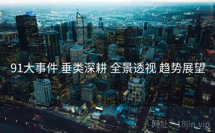 91大事件 垂类深耕 全景透视 趋势展望