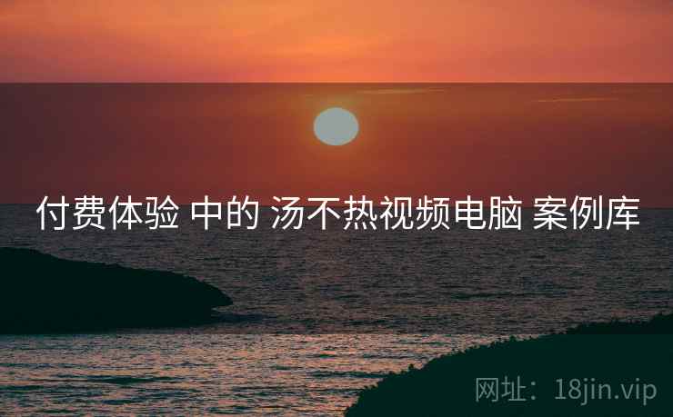 付费体验 中的 汤不热视频电脑 案例库