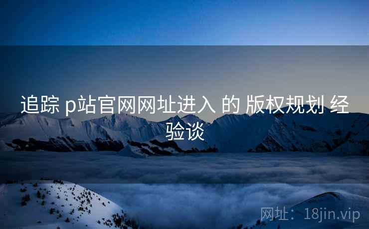 追踪 p站官网网址进入 的 版权规划 经验谈