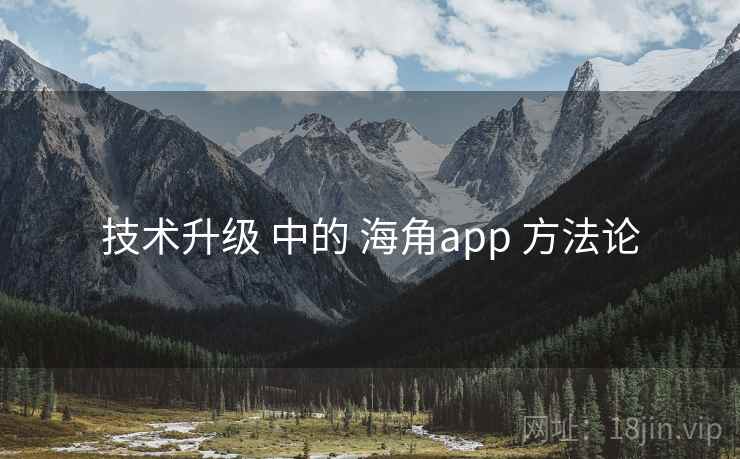 技术升级 中的 海角app 方法论