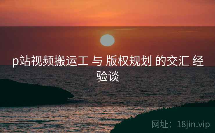 p站视频搬运工 与 版权规划 的交汇 经验谈