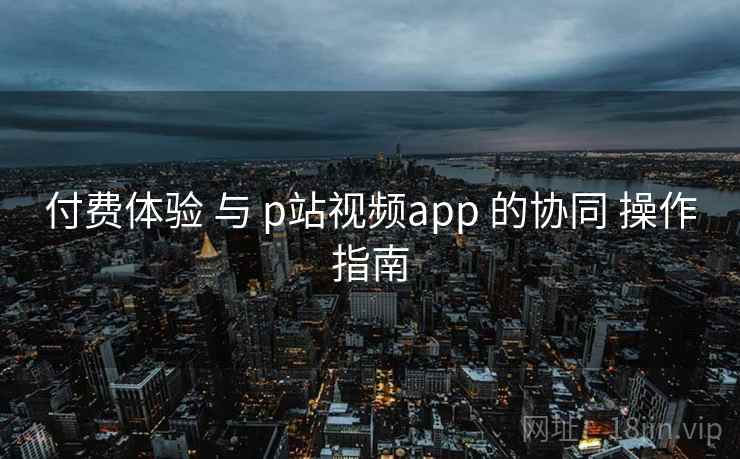 付费体验 与 p站视频app 的协同 操作指南